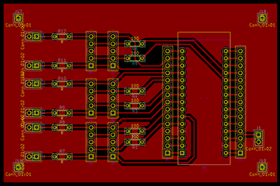 PCB layout of the logic unit.