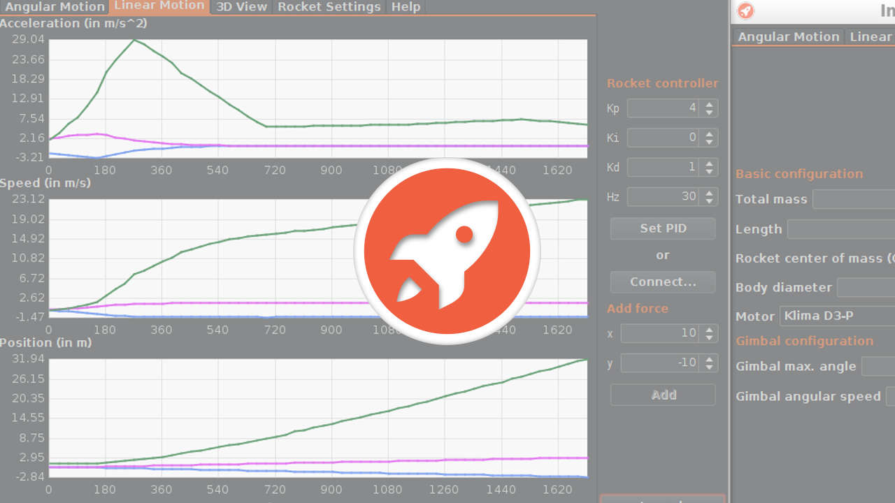 Gimbaled Model Rocket Simulator