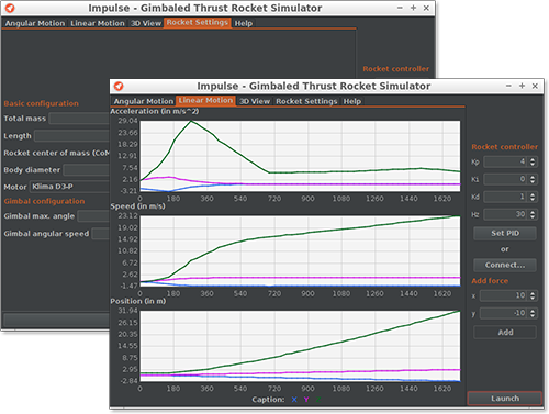 User interface of Impulse