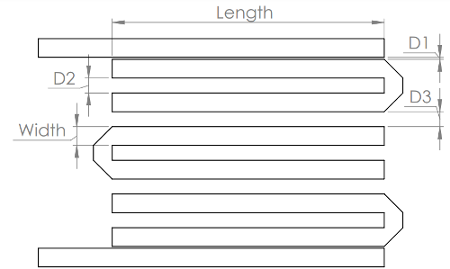 A 3 hairpin filter physical structure.