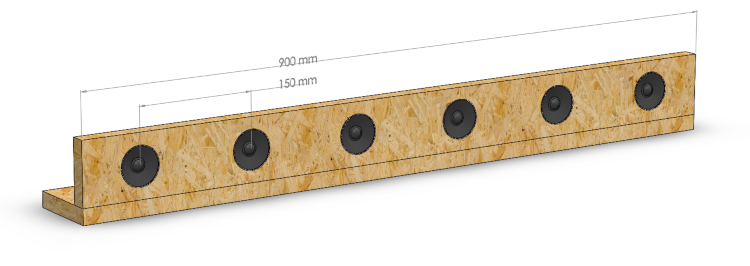 3D render of the array's structure