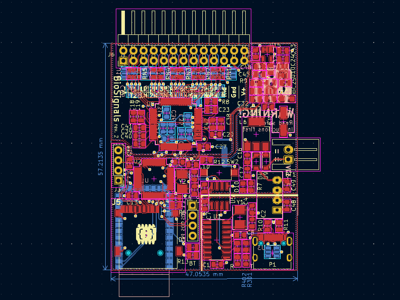 KiCad PCB view